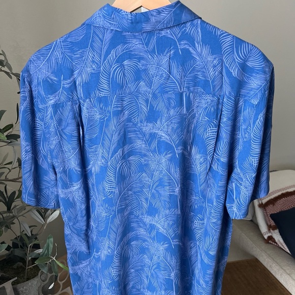 Weatherproof Vintage Navy Tropical Short Sleeve Button Up Shirt Size S NWT $60 - Picture 5 of 6